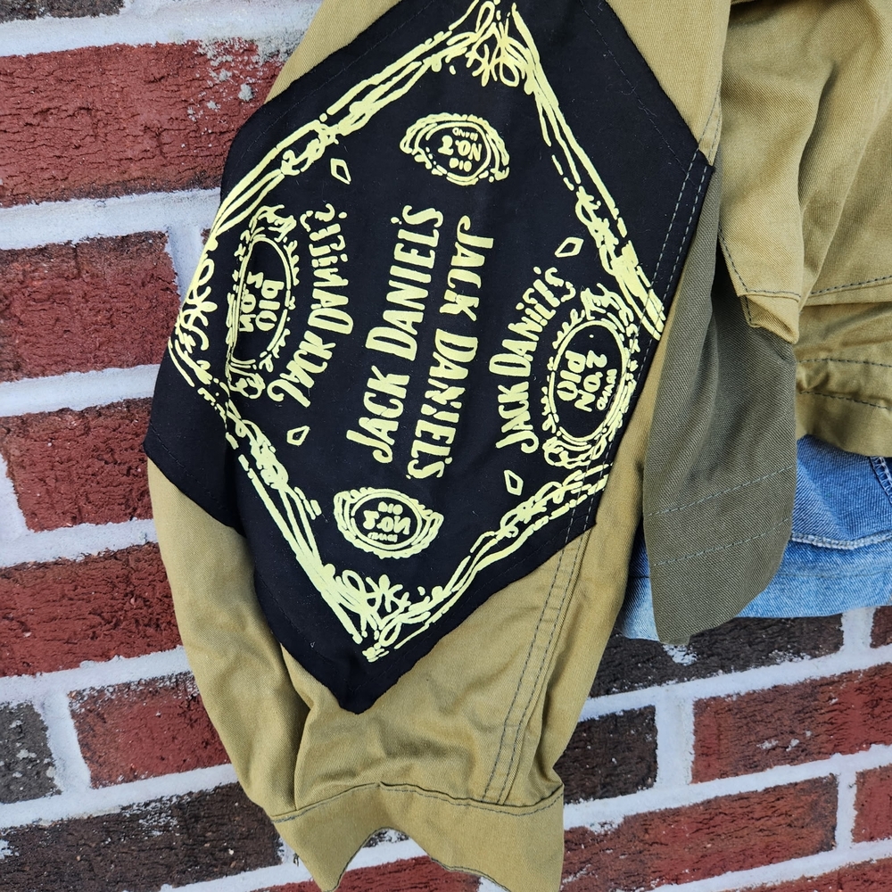 Daisy Womens Patchwork Cropped Jean Jacket - image 6